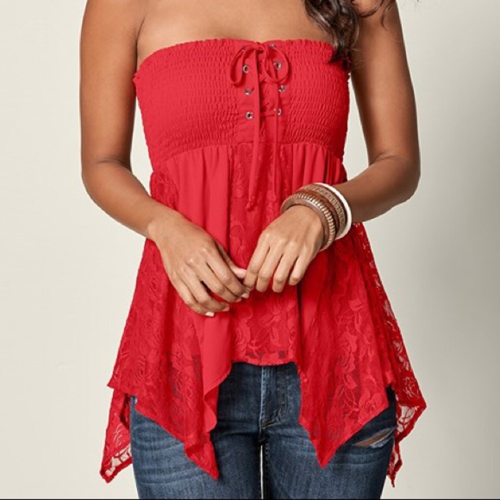 Strapless top